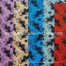 Special Leather Printing PVC Flash Accessory Packing Fabric / Glitter Fabric